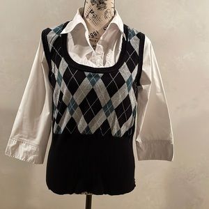 Argyle Sweater/blouse combo